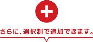 + さらに、選択制で追加できます。